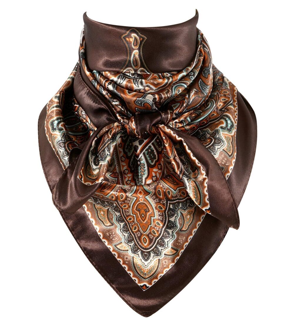 3114 Retro Wild Rag, Ethnic Cowboy Scarf for Horseback Riding, Outdoor Work